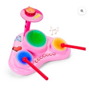 New FAO SCHWARZ Stage Stars Interactive Drum With Drumsticks